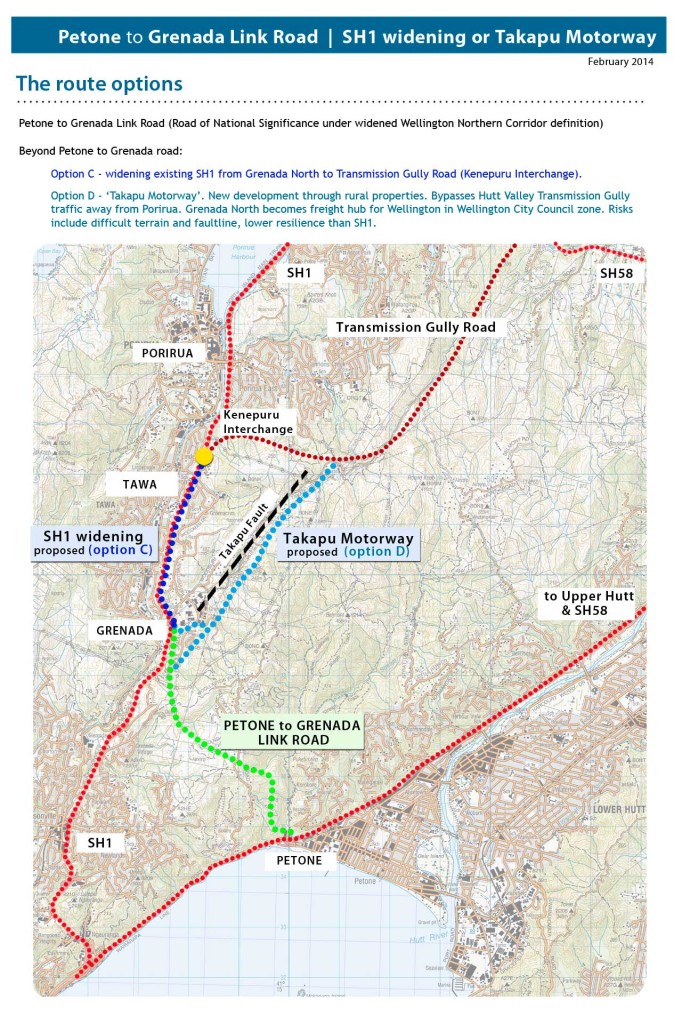 Petone to Grenada Link Road Road Map